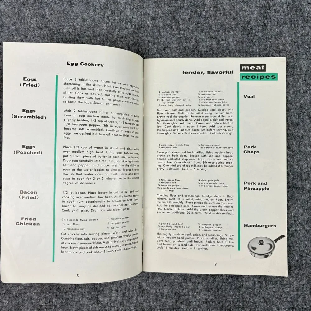 Vintage La Verne Cookbook Recipes Instructions Waterless Cookware‎ 3-Ply Steel